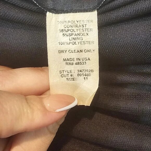 Black Jeweled Elegant Evening Mini Dress with train attached - Picture 5 of 6